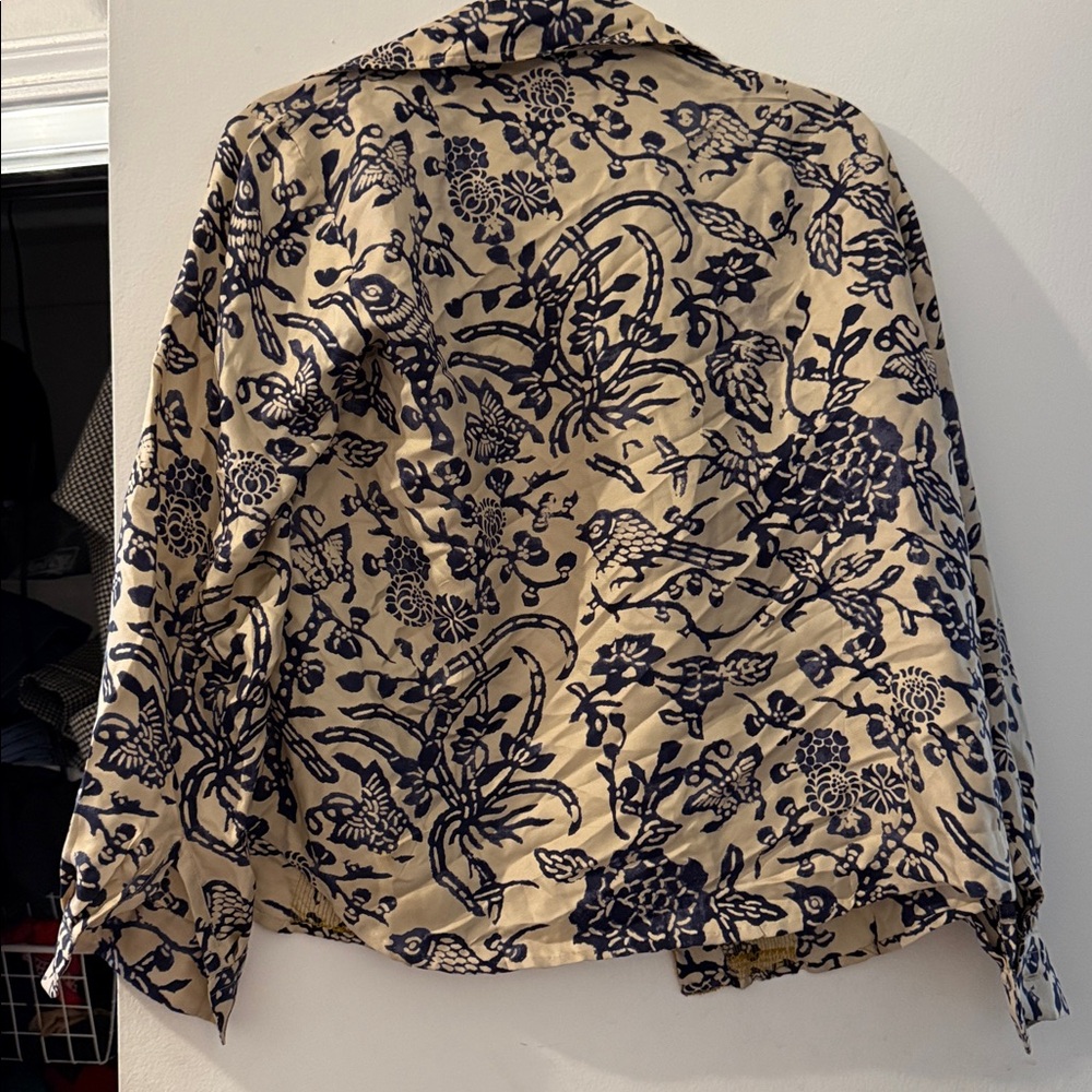 Dries Van Noten cream silk button down with sequins - Picture 7 of 7